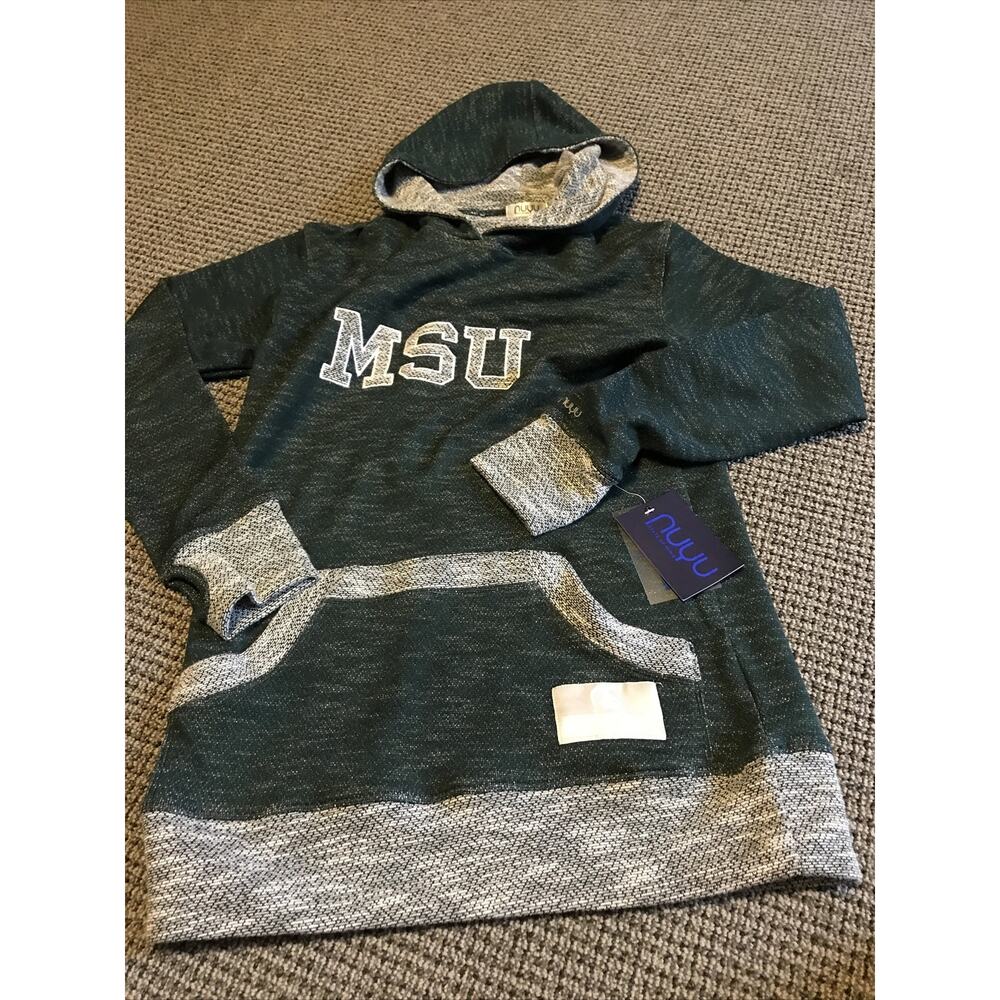 Michigan State Spartans Pullover Hoodie NWT By NuYu Oversized Small Ret.$84‎